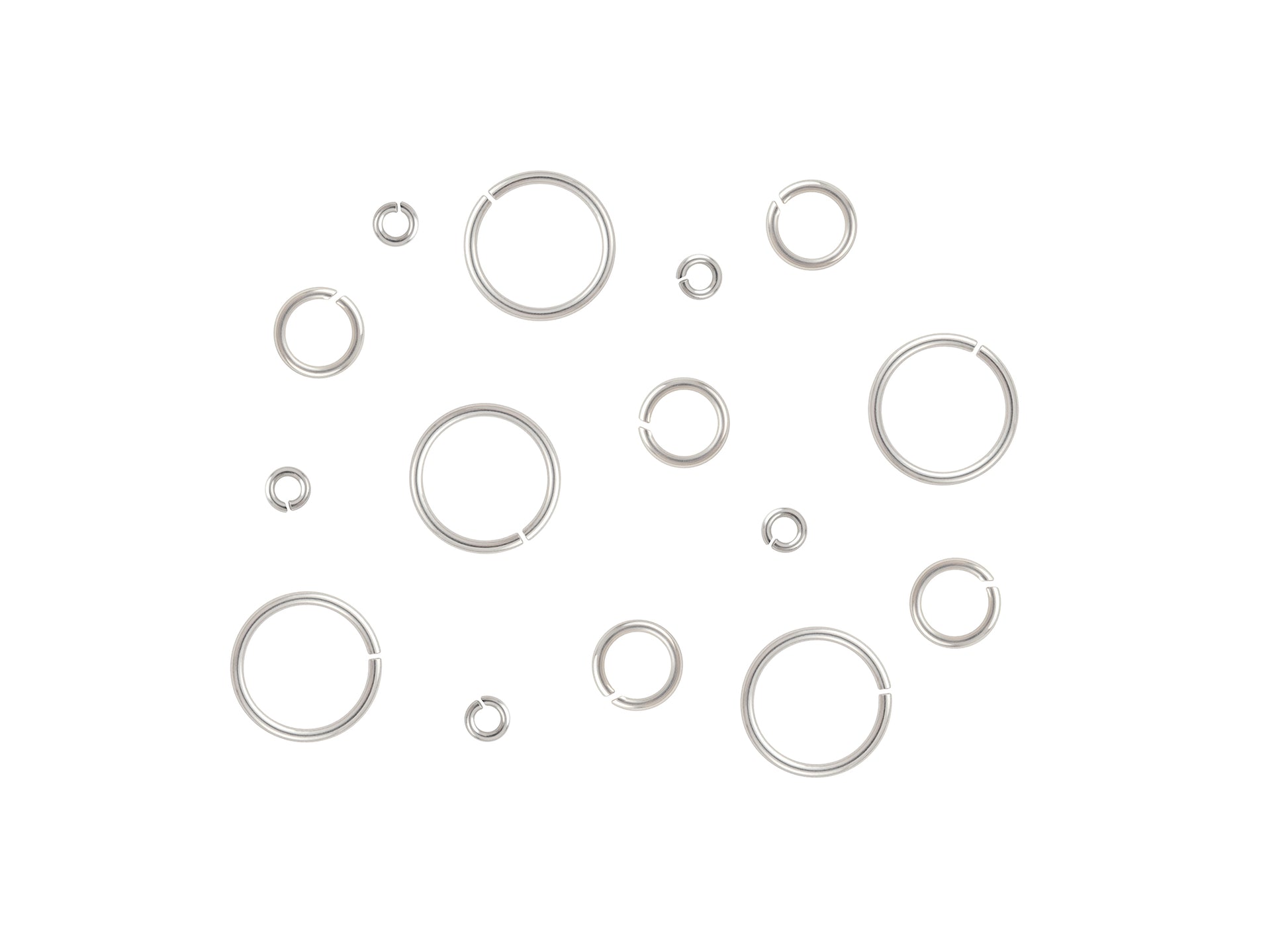 26-27 Gauge Sterling Silver Round Jump Rings Riva Precision 