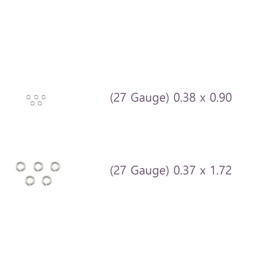 26-27 Gauge Sterling Silver Round Jump Rings Riva Precision 