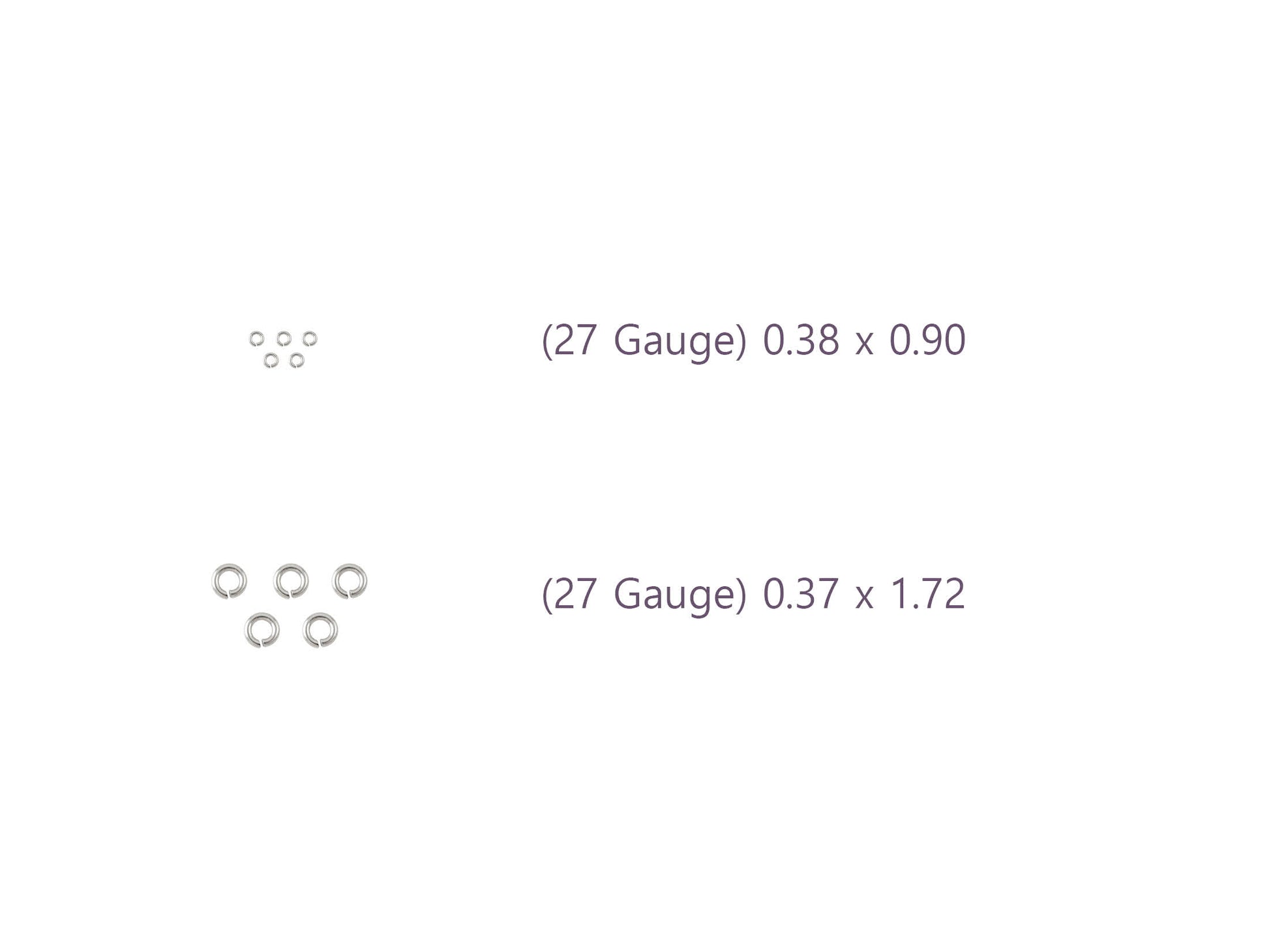 26-27 Gauge Sterling Silver Round Jump Rings Riva Precision 