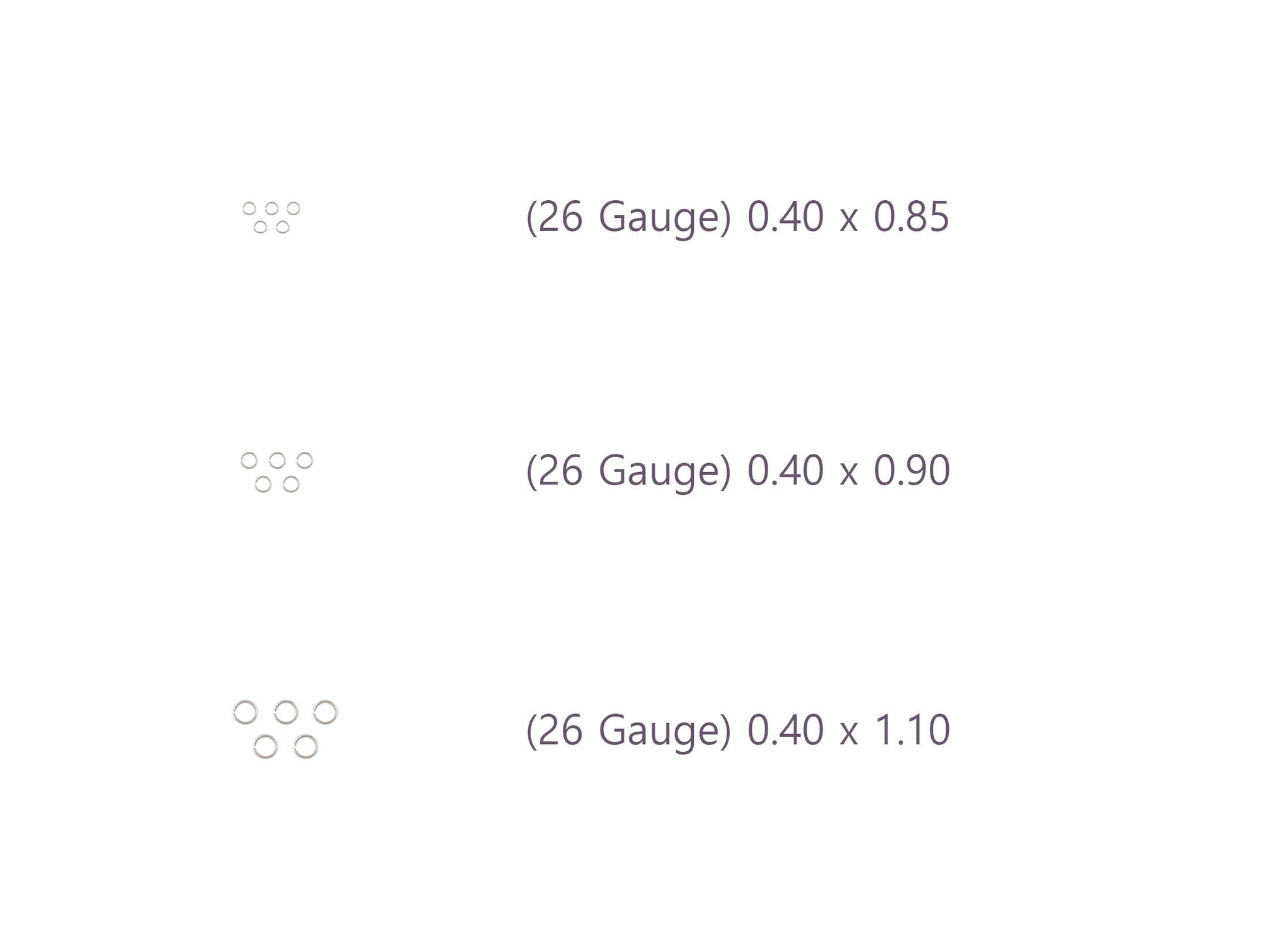 26-27 Gauge Sterling Silver Round Jump Rings Riva Precision 