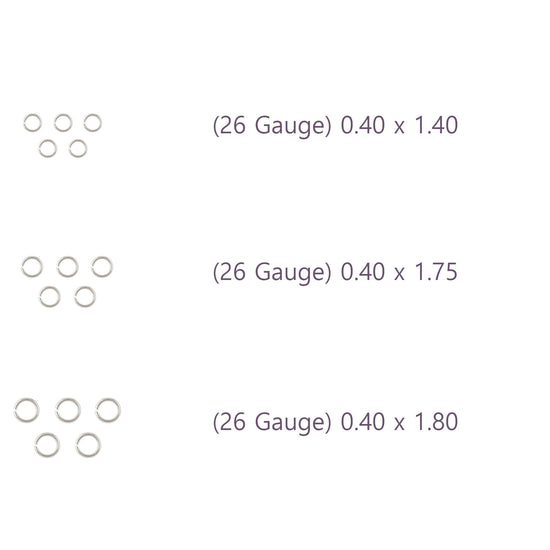 26-27 Gauge Sterling Silver Round Jump Rings Riva Precision 