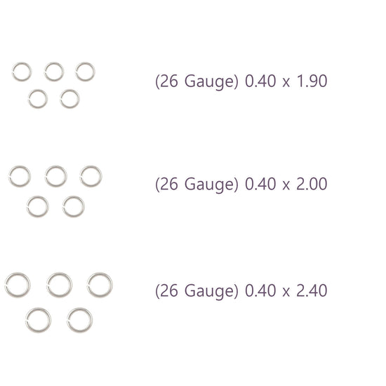 26-27 Gauge Sterling Silver Round Jump Rings Riva Precision 