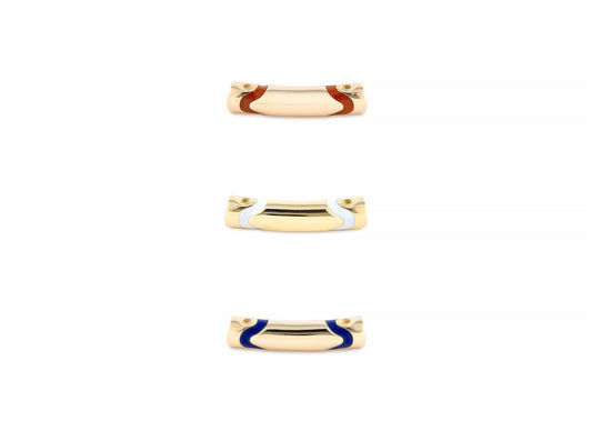 Oval Permanent Bangle Enamel Tube Bar