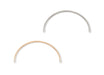 Two gold and silver bracelets on a white background