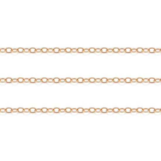 Gold 3.3 cable chain on a white background