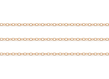 Gold 3.3 cable chain on a white background