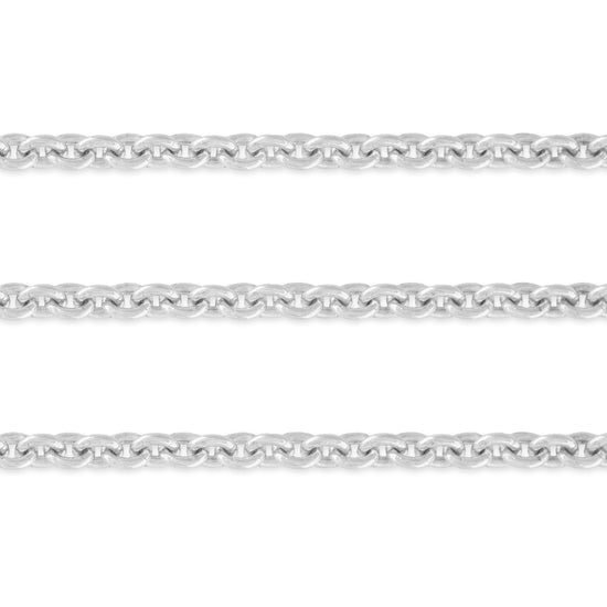 3.6mm, 3.5mm Cable Chain By the Inch  Sterling Silver Necklace Jewelry Riva Ethical Bulk Made in USA, Brooklyn NY