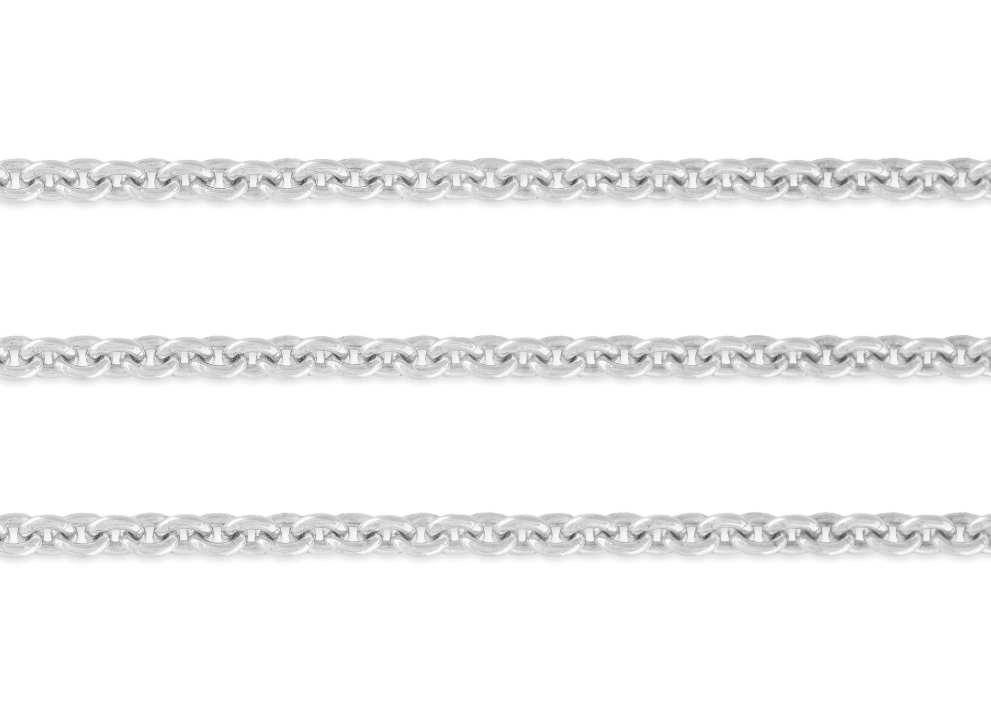 3.6mm, 3.5mm Cable Chain By the Inch  Sterling Silver Necklace Jewelry Riva Ethical Bulk Made in USA, Brooklyn NY