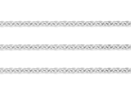 3.6mm, 3.5mm Cable Chain By the Inch  Sterling Silver Necklace Jewelry Riva Ethical Bulk Made in USA, Brooklyn NY