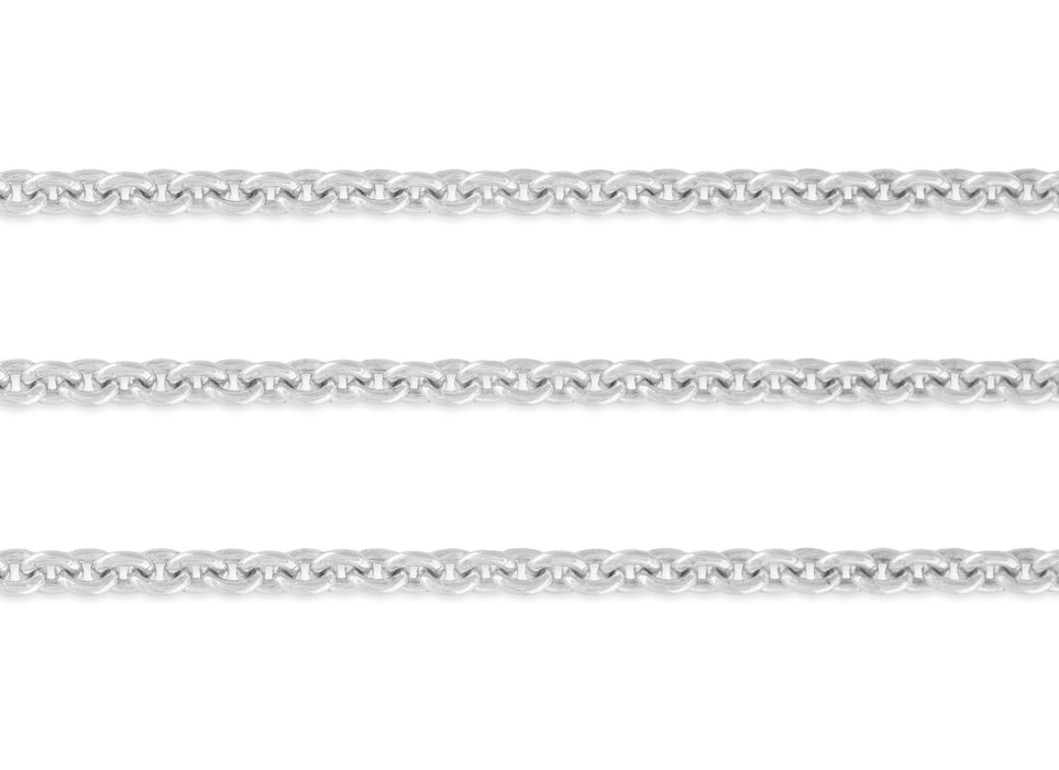 3.6mm, 3.5mm Cable Chain By the Inch  Sterling Silver Necklace Jewelry Riva Ethical Bulk Made in USA, Brooklyn NY