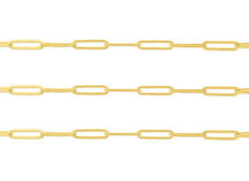 3.8mm Flat Elongated Paper Clip Chain