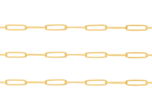 3.8mm Rounded Elongated Paper Clip Chain