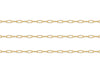 Gold 3.8mm round paperclip chain on a white background