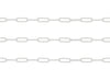 Sterling Silver 4.0mm x 10.5mm Flat Square Paperclip Chain RIVA Precision 
