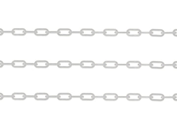 4.1mm Flat Paper Clip Chain By the Inch