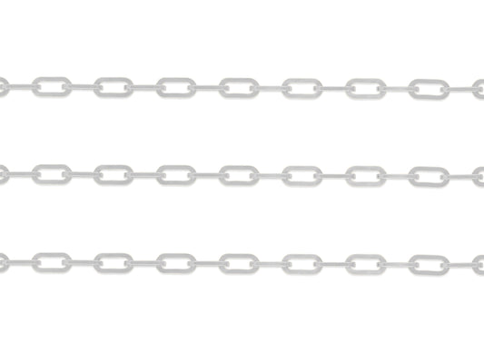 4.1mm Flat Paper Clip Chain By the Inch