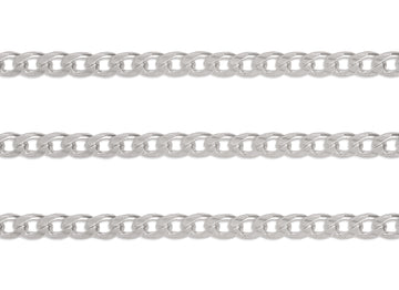 4.3mm Curb Chain By the Inch  Sterling Silver Necklace Jewelry Riva Ethical Bulk Made in USA, Brooklyn NY