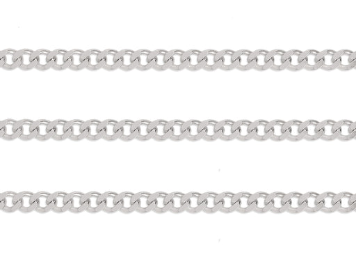 4.8mm Curb Chain By the Inch  Sterling Silver Necklace Jewelry Riva Ethical Bulk Made in USA, Brooklyn NY