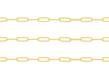 4mm Flat Paper Clip Chain By the Inch