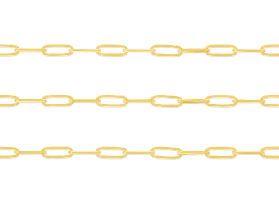 4mm Flat Paper Clip Chain By the Inch