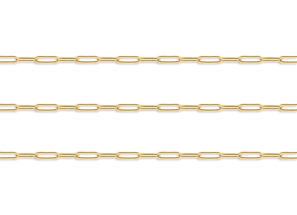 4mm Rounded Paper Clip Chain By the Inch