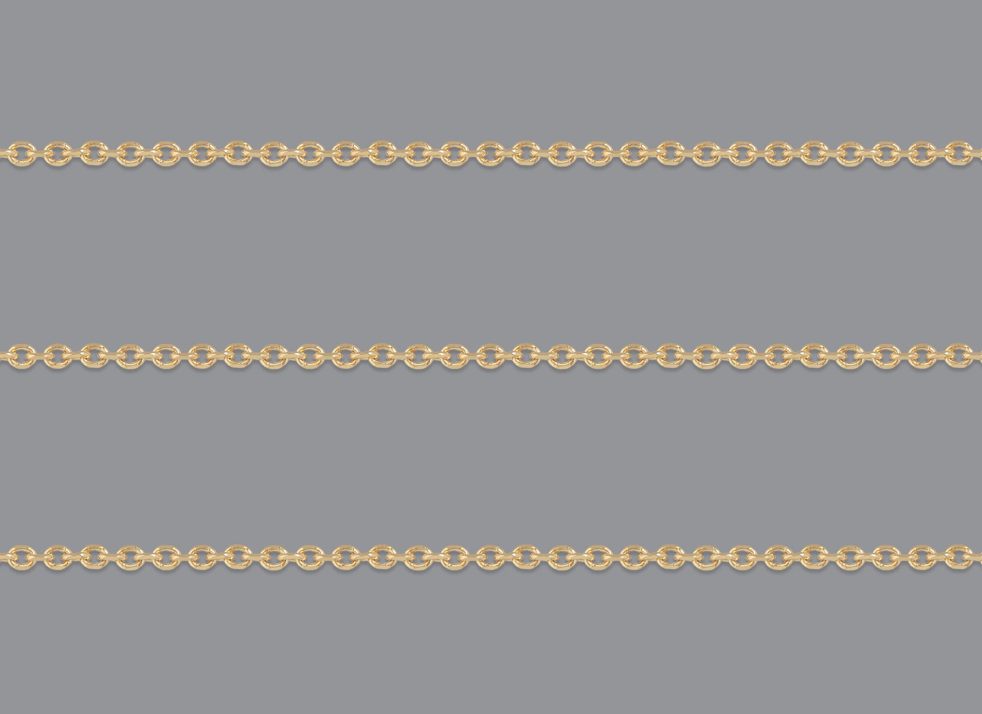 RIVA 1.3mm Diamond Cut Cable Chain By the Inch in recycled gold