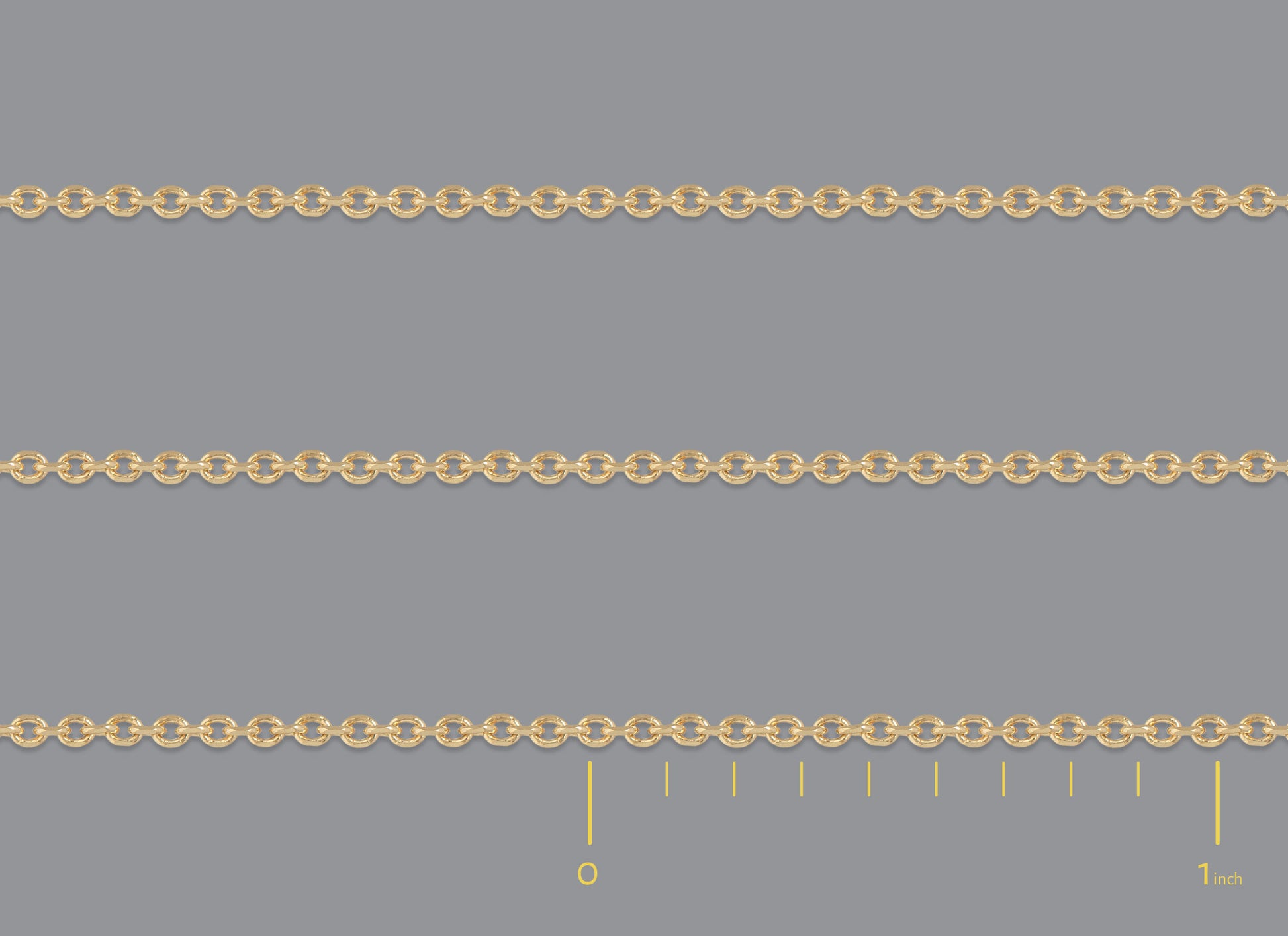 RIVA 1.3mm Diamond Cut Cable Chain By the Inch in recycled gold