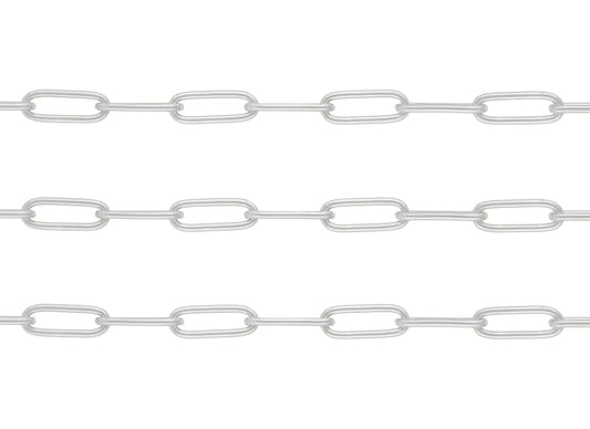 5.2mm Round Paperclip Chain By the Inch
