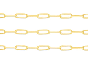 5.2mm Rounded Paper Clip Chain By the Inch