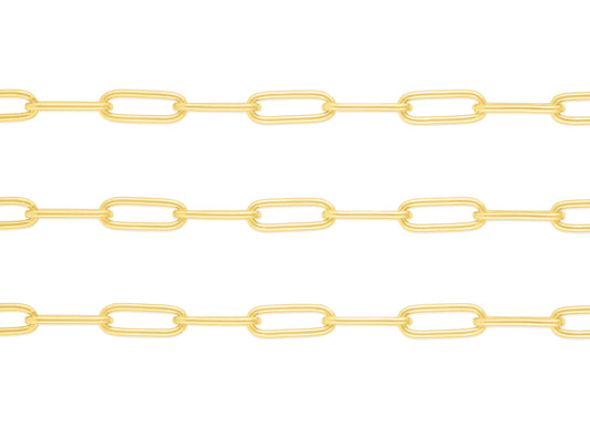 5.2mm Rounded Paper Clip Chain By the Inch