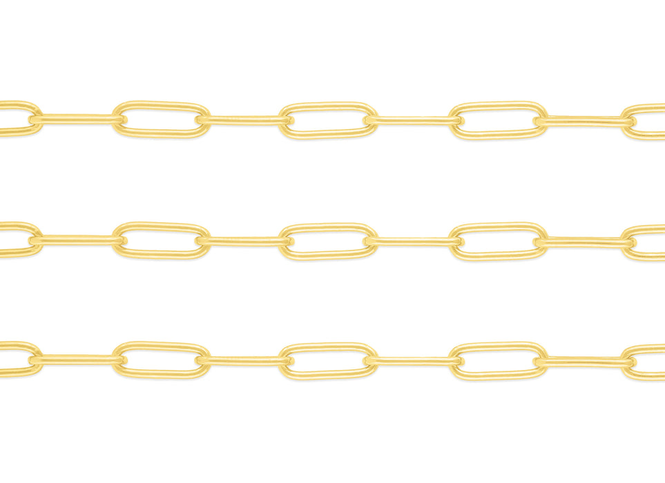 5.2mm Rounded Paper Clip Chain By the Inch