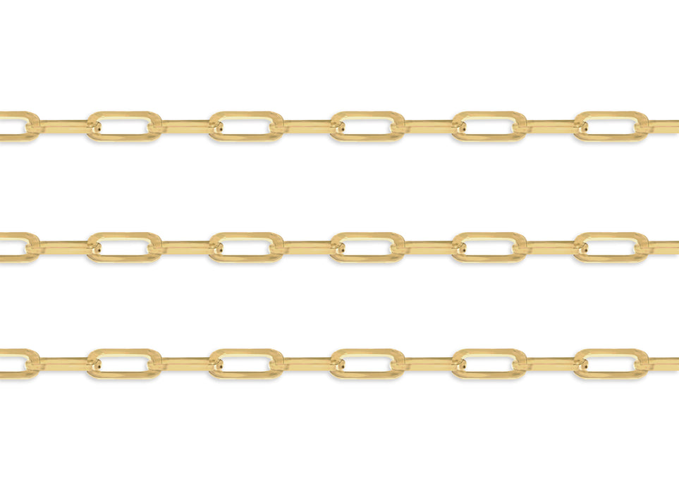 5.2mm Flat Paper Clip Chain By the Inch