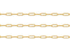 Gold 5.2mm round paperclip chain on a white background