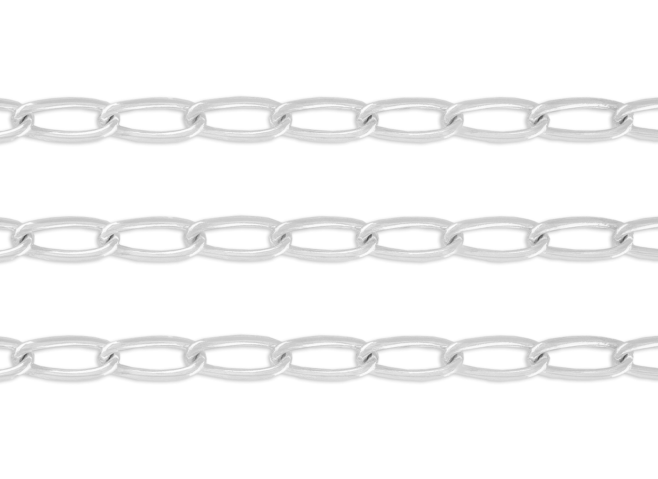 5.7mm Round Paperclip Chain By the Inch – Wholesale Chain | Riva ...