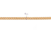 Gold chain with a 4mm width measurement on a white background