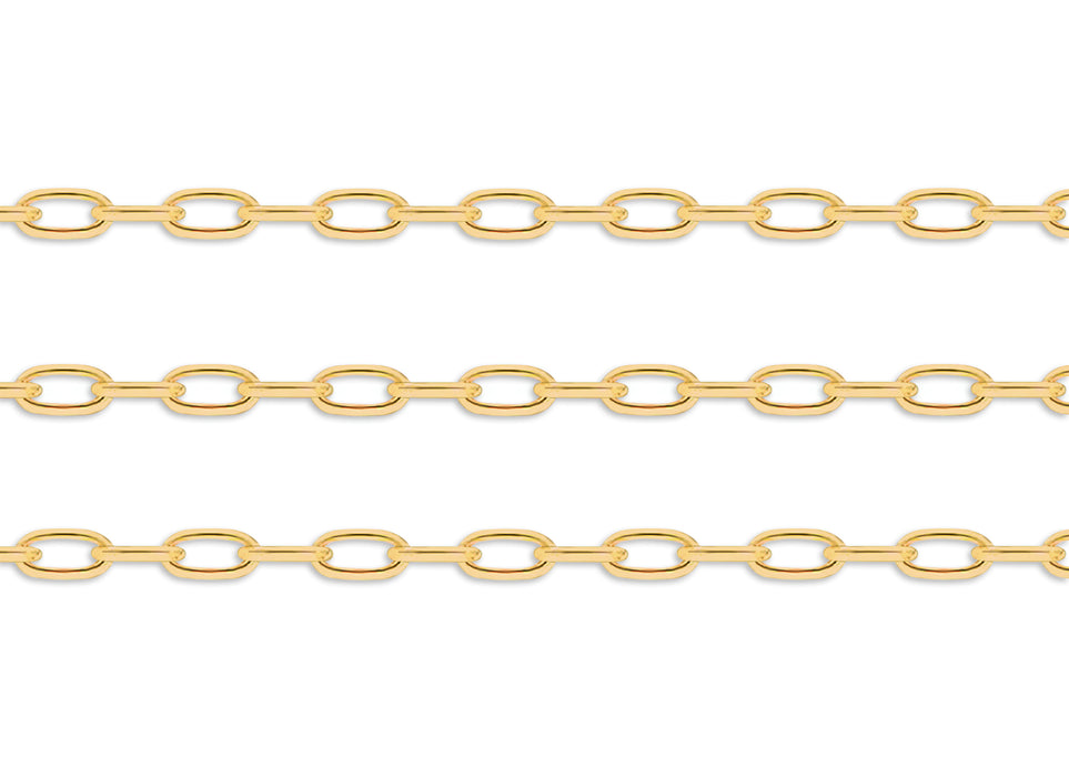 6.2mm Rounded Paper Clip Chain By the Inch