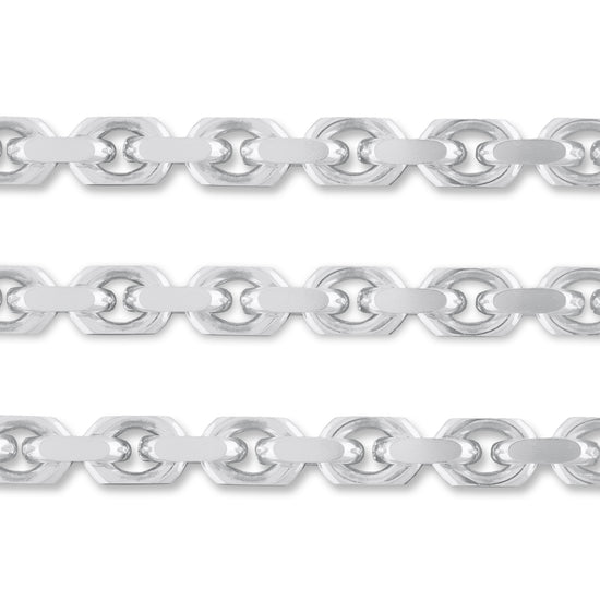 6.3mm Diamond Cut Rolo Chain By the Inch Sterling Silver Necklace Jewelry Riva Ethical Bulk Made in USA, Brooklyn NY