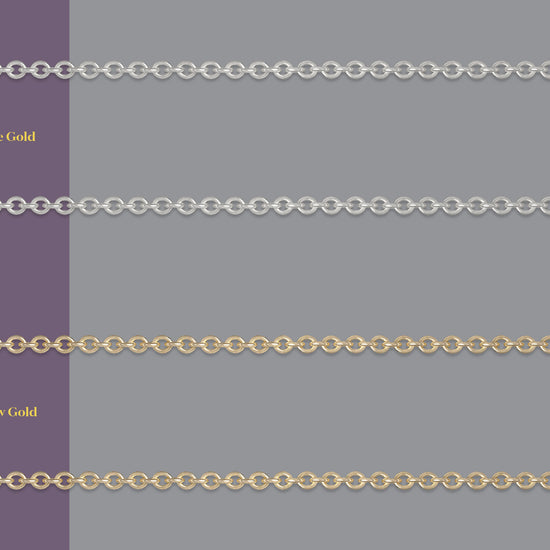 RIVA 1.6mm Cable Chain By the Inch in recycled gold