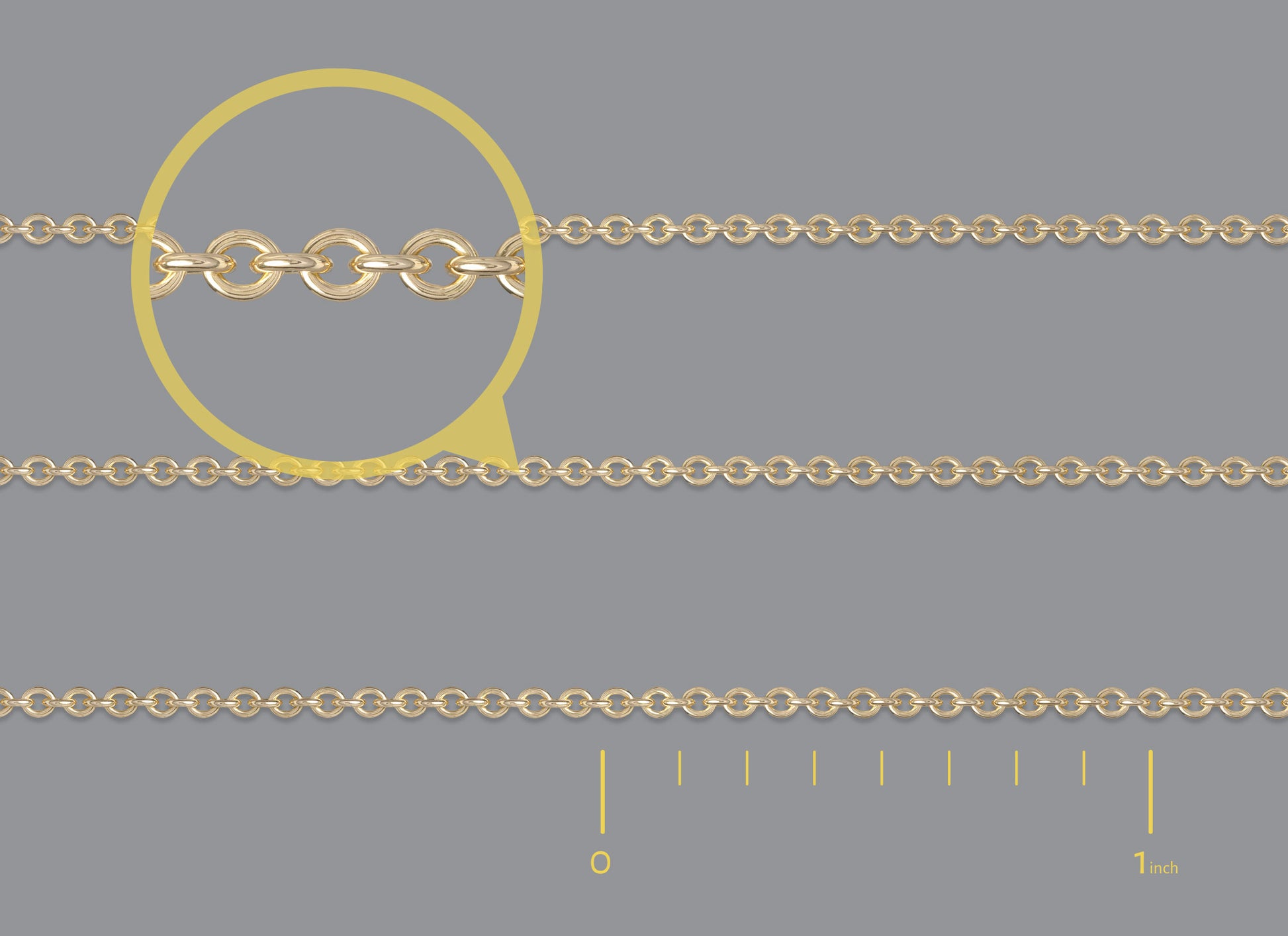 RIVA 1.6mm Cable Chain By the Inch in recycled gold