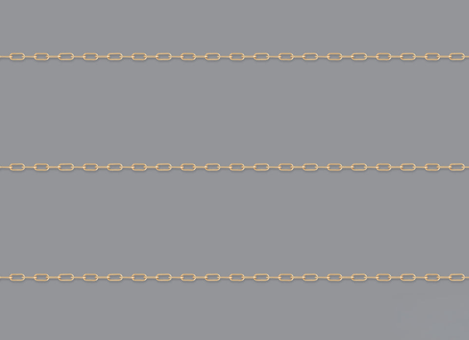 1.7mm Round-Wire Paper Clip Chain By the Inch