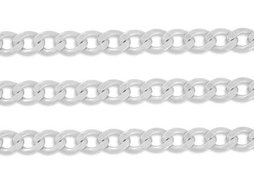 9.8mm , 10mm Curb Chain By the Inch Sterling Silver Necklace Jewelry Riva Ethical Bulk Made in USA, Brooklyn NY