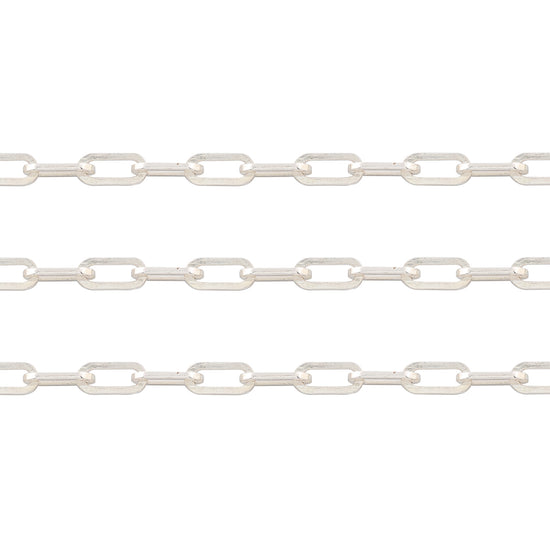 silver 5mm chain on a white background