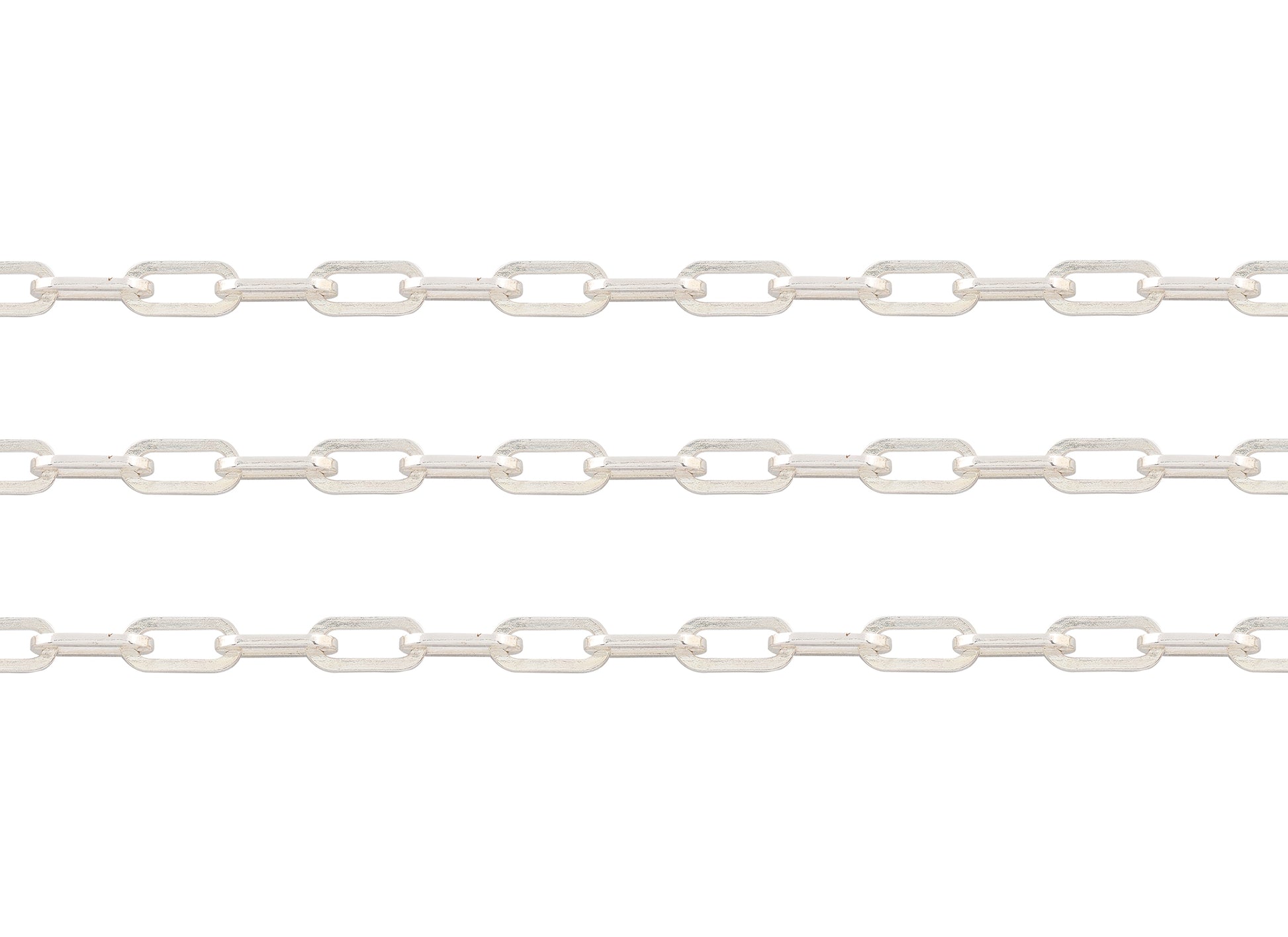 silver 5mm chain on a white background