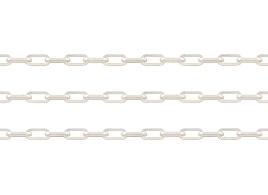 silver 5mm chain on a white background