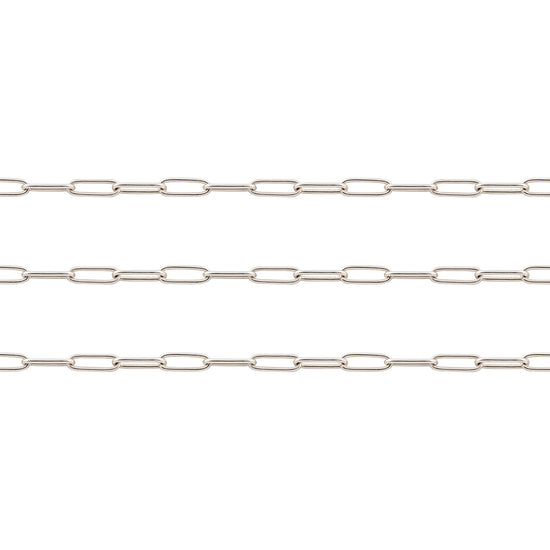 Silver chain on a white background
