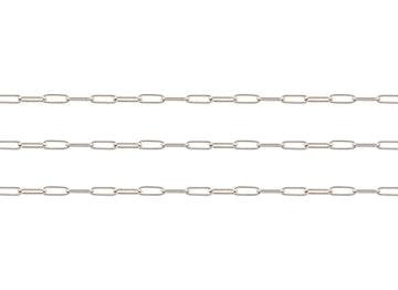 Silver chain on a white background