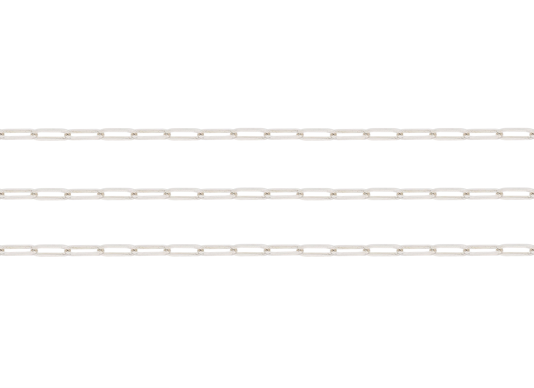 2.9mm Flat Square Paperclip Chain By the Inch – Wholesale Chain | Riva ...