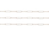 Sterling Silver paperclip chain on a white background