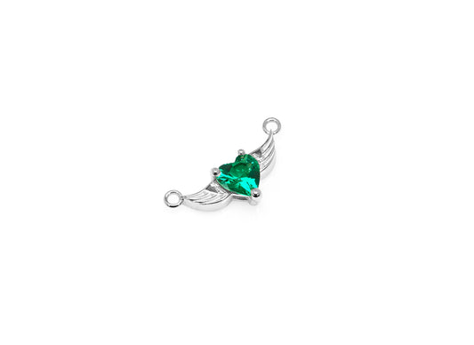 Angel Heart Synthetic Birthstone Connector