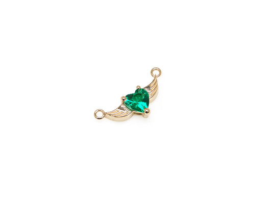 Angel Heart Synthetic Birthstone Connector